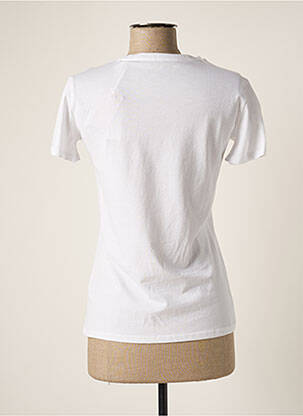 T-shirt sérigraphie manches courtes blanc GUESS femme