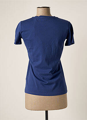T-shirt sérigraphie manches courtes bleu GUESS femme