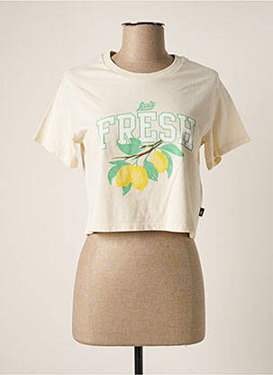 T-shirt coupe droite manches courtes beige LEVI'S femme