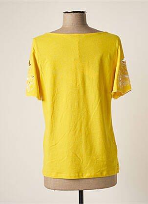 T-shirt stretch manches courtes jaune GARCIA femme
