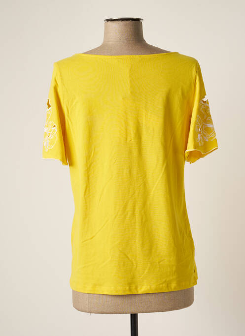 T-shirt stretch manches courtes jaune GARCIA femme