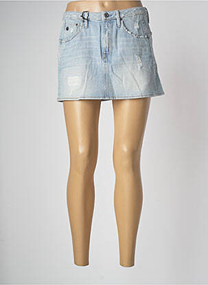 Mini-jupe coupe droite bleu G STAR femme