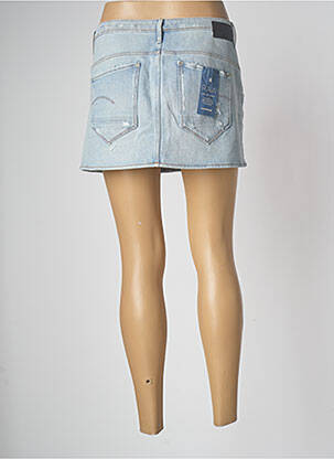 Mini-jupe coupe droite bleu G STAR femme