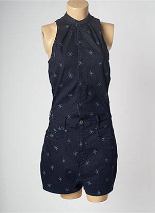 Combishort fermeture boutonnée sur le devant sans manche bleu G STAR femme