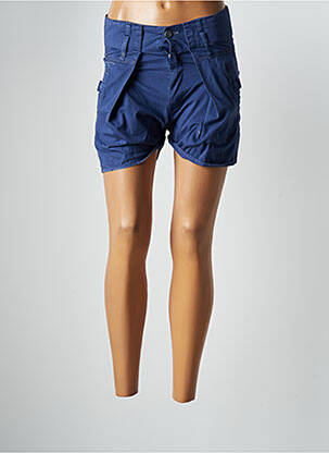 Short fermeture zippée sous rabat boutonné taille normale bleu G STAR femme