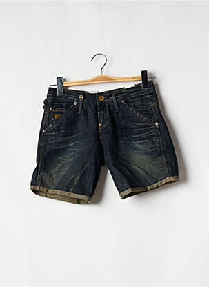 Bermuda coupe droite taille basse bleu G STAR femme