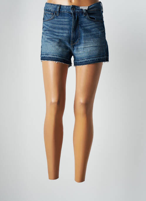 Short fermeture zippée sous rabat boutonné taille normale bleu G STAR femme