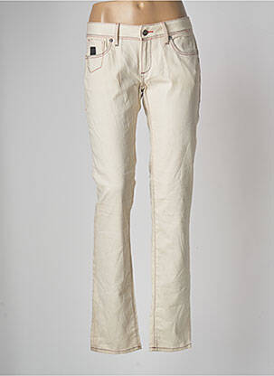 Jeans coupe droite stretch taille basse beige G STAR femme