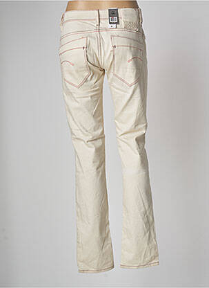 Jeans coupe droite stretch taille basse beige G STAR femme