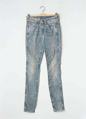 Jeans skinny effet usé délavé taille haute bleu G STAR femme