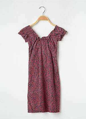 Robe courte manches courtes manches courtes rouge LAAGAM femme