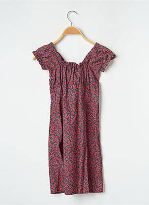 Robe courte manches courtes manches courtes rouge LAAGAM femme