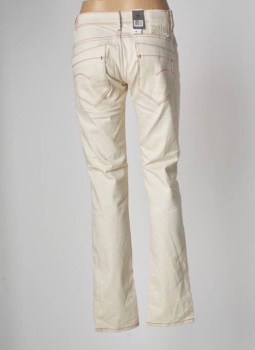 Jeans coupe droite beige G STAR pour femme