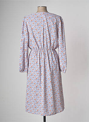 Robe mi-longue imprimé fleurs manches longues rose X-COMPANY femme