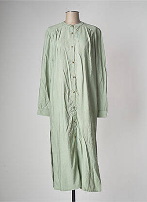 Robe longue manches longues manches longues vert SPARKZ femme