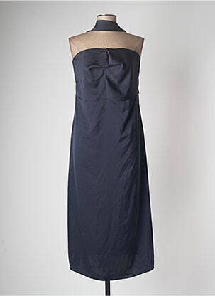 Robe mi-longue sans manche sans manche bleu LAAGAM femme