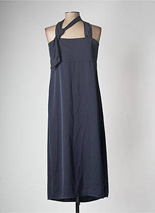 Robe mi-longue sans manche sans manche bleu LAAGAM femme