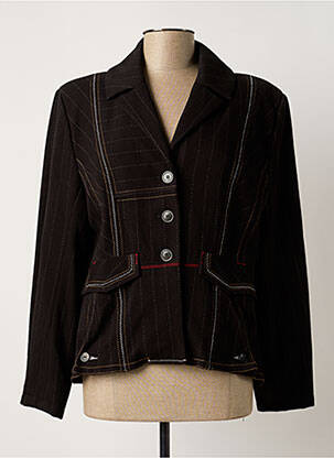 Veste casual col tailleur noir E & H femme