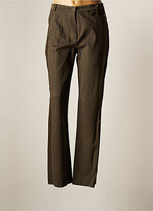 Pantalon droit stretch taille normale vert PAUL MAUSNER femme