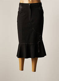 Jupe mi-longue taille normale gris CHRISTINE LAURE femme