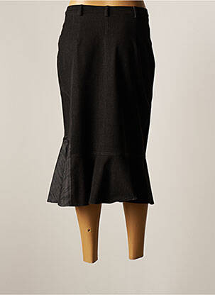 Jupe mi-longue taille normale gris CHRISTINE LAURE femme