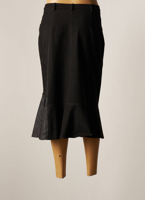 Jupe mi-longue gris CHRISTINE LAURE pour femme