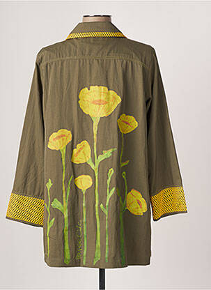 Veste casual poches vert POUPEE CHIC femme