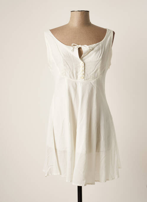 Robe courte blanc FILLE DES SABLES pour femme