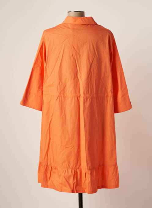 Robe mi-longue orange POUPEE CHIC pour femme