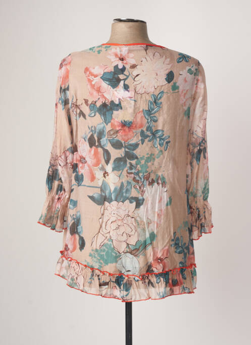 Tunique manches longues orange POUPEE CHIC pour femme