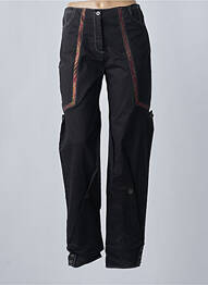 Pantalon large tissage popeline taille normale noir BASKERVILLE & ME femme