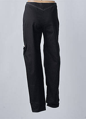 Pantalon large tissage popeline taille normale noir BASKERVILLE & ME femme