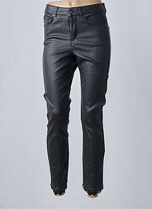 Pantalon slim taille normale taille normale noir FRANK LYMAN femme