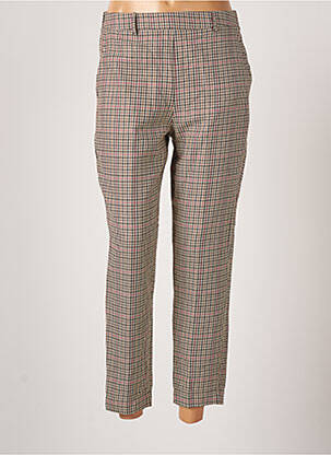 Pantalon 7/8 taille haute taille haute beige MARIA BELLENTANI femme