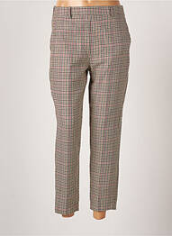Pantalon 7/8 taille haute taille haute beige MARIA BELLENTANI femme