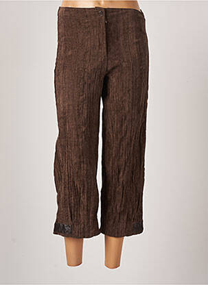 Pantalon 7/8 stretch taille normale marron ANIMALE femme