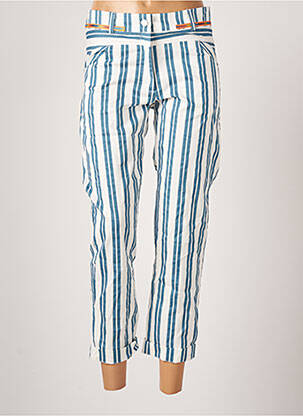 Pantalon 7/8 bleu POUPEE CHIC pour femme