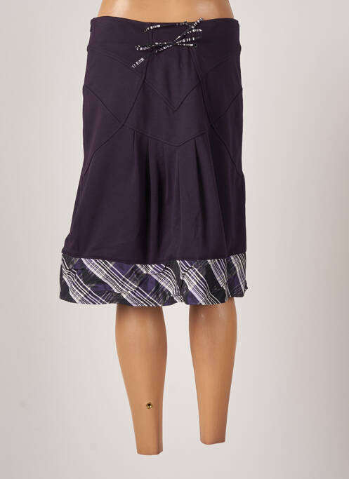 Jupe mi-longue violet O.K.S pour femme