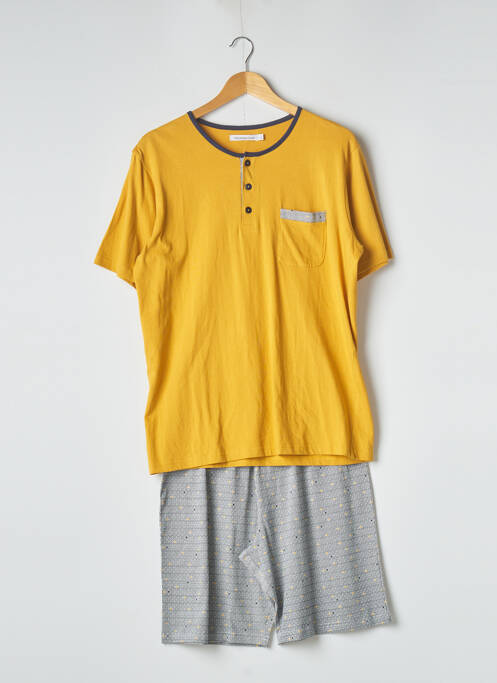 Pyjashort jaune CHRISTIAN CANE pour homme