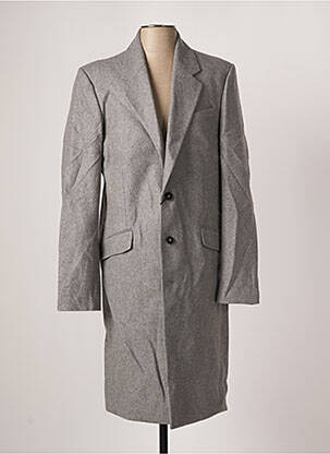 Manteau court gris AZZARO pour homme