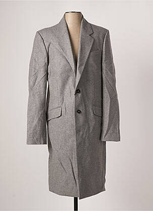 Manteau long gris AZZARO pour homme