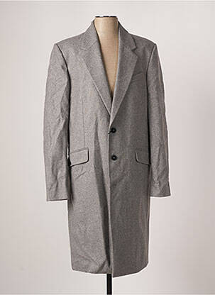 Manteau long gris AZZARO pour homme