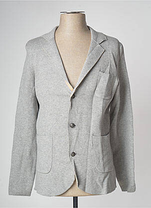 Gilet manches longues fermeture boutonnée sur le devant gris DEVRED homme