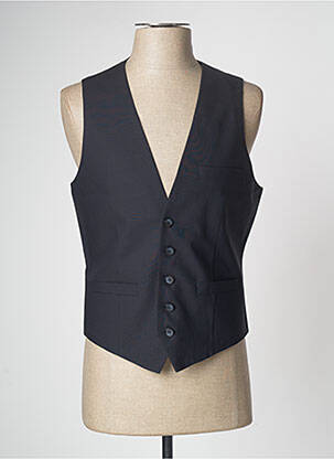 Gilet sans manche bi-matiére bleu DEVRED homme