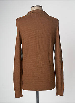 Pull manches longues manches longues marron DEVRED homme