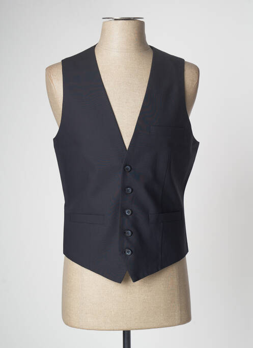 Gilet sans manche bi-matiére bleu DEVRED homme