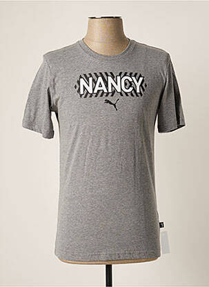 T-shirt tissage chiné manches courtes gris PUMA homme