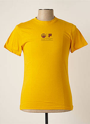 T-shirt coupe cintrée manches courtes jaune FILA homme