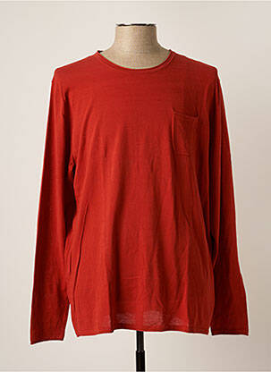 Pull stretch manches longues orange DEVRED homme