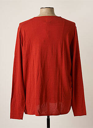 Pull stretch manches longues orange DEVRED homme